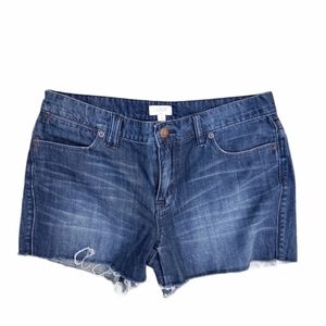 J Crew denim shorts cutoffs 2 dark wash
